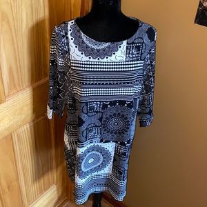 Black and white multi-print shirt dress 💫NEW💫